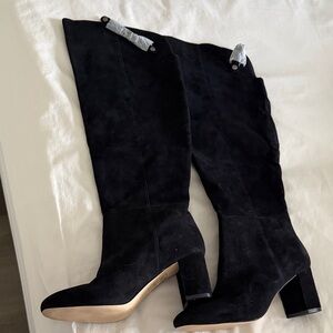 White House Black Market size 9.5 Black suede Boots new with tags. GORGEOUS!